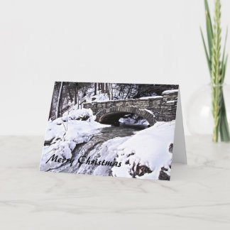 Snowy Bridge Helgkort