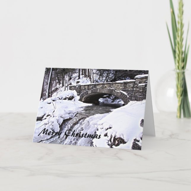 Snowy Bridge Helgkort (Framsida)