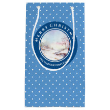 Snowy Bridge Watercolor Liggande jul