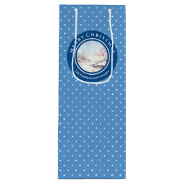 Snowy Bridge Watercolor Liggande jul