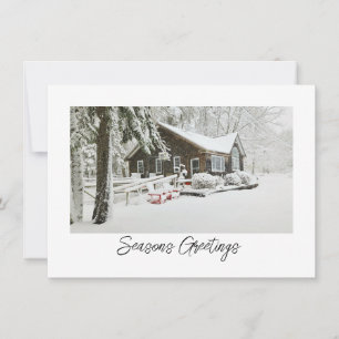 Snowy Cabin-julkort Anteckningskort