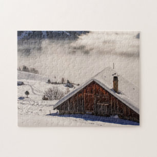 SNOWY CABIN SCENE JIGSAW PUZZLE PUSSEL