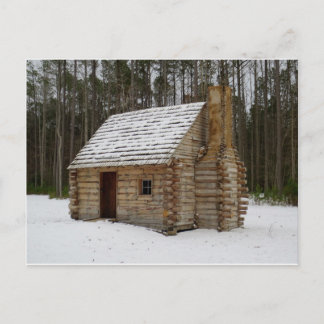 Snowy Cabin Vykort