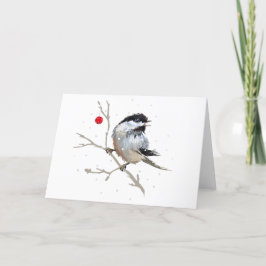 Snowy Chickadee-jul Tack Kort