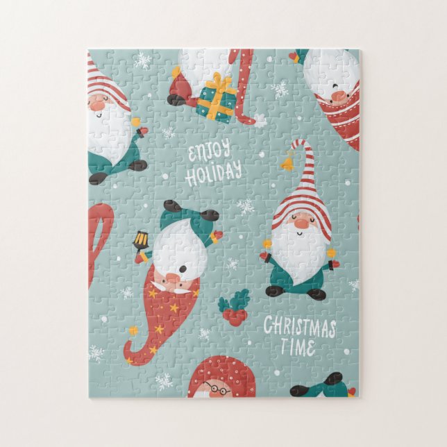  Snowy Christmas Aesthetic Pattern- Winter Design Pussel (Vertikal)