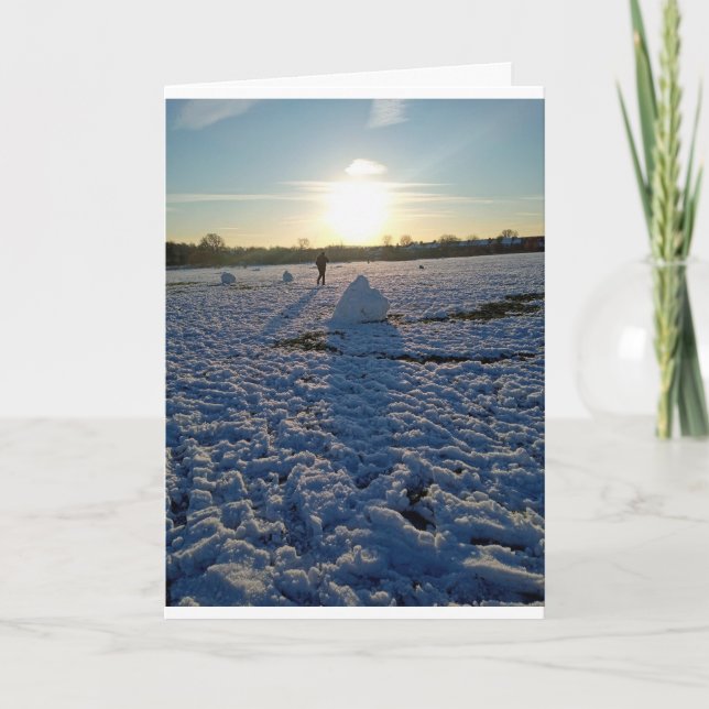 SNOWY CHRISTMAS SCENE HELGKORT (Framsida)