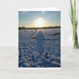 SNOWY CHRISTMAS SCENE HELGKORT