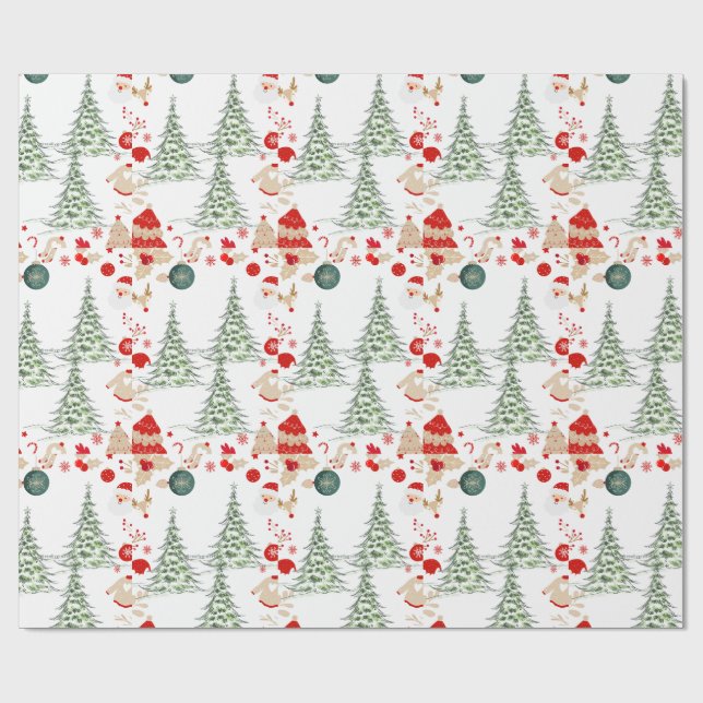 Snowy Christmas Wrap Presentpapper (Platt)