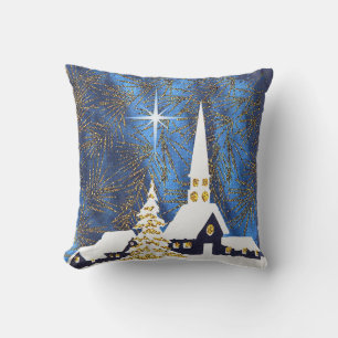 Snowy Church jul Pillow Kudde