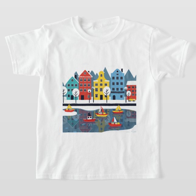 Snowy city t shirt (Laydown)