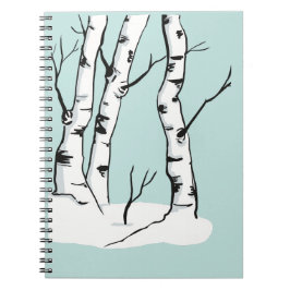 Snowy Colorado Aspen Träd Anteckningsbok