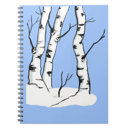 Snowy Colorado Aspen Träd Anteckningsbok