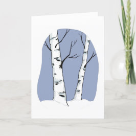 Snowy Colorado Aspen Träd Blank Greeting Card Tack Kort