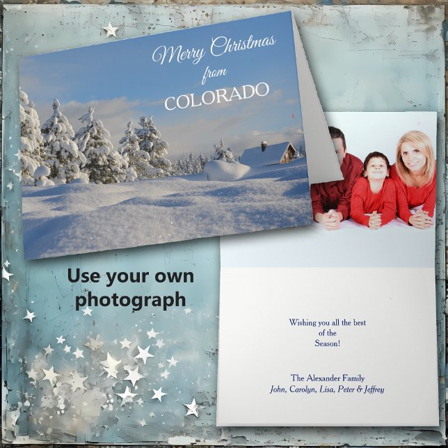 Snowy Colorado Ligcape Photo Template jul Helgkort (Skapare uppladdad)