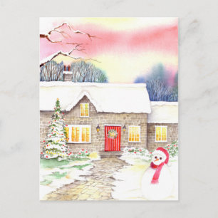 Snowy Cottage Vykort