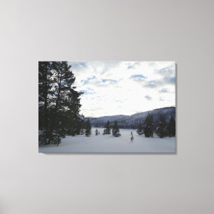 Snowy Day i Yellowstone National Park Canvastryck