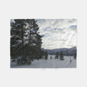Snowy Day i Yellowstone National Park Fleecefilt