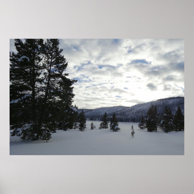 Snowy Day i Yellowstone National Park Poster (Framsidan)