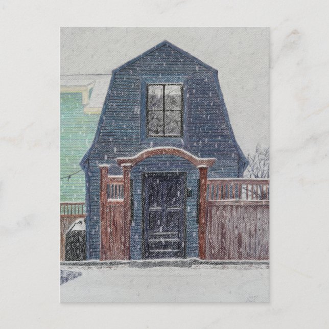 Snowy Day Vykort (Framsida)