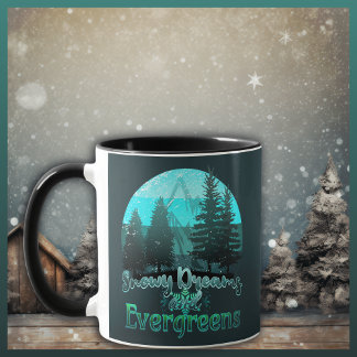 Snowy Dreams och Evergreens Retro Sunset Mugg
