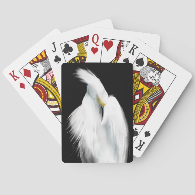 Snowy Egret Casinokort (Baksidan)