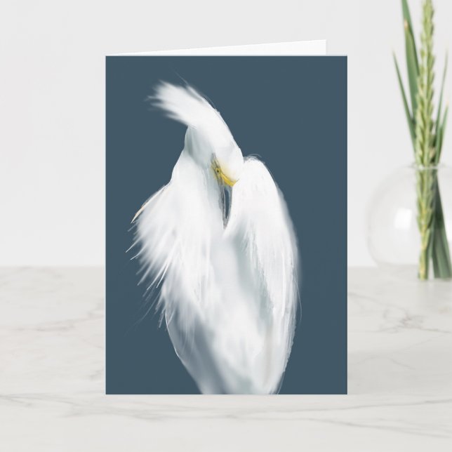 Snowy Egret Kort (Framsida)