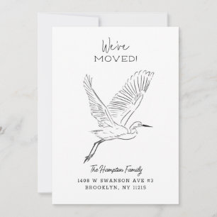 Snowy Egret-minimalistisk Flytta Meddelande