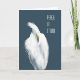 Snowy Egret "Peace on Earth" Tack Kort