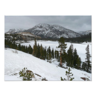 Snowy Ellery Sjö California Winter Ligcape Fototryck