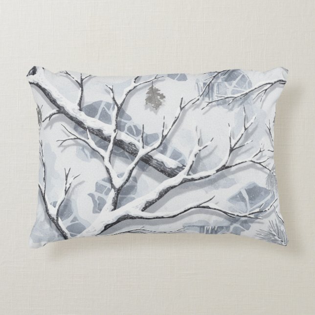 Snowy Environments Camouflage  Prydnadskudde (Framsidan)