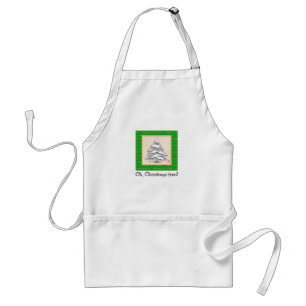 Snowy Evergreen Oh, Julgran! Vuxen Apron Förkläde
