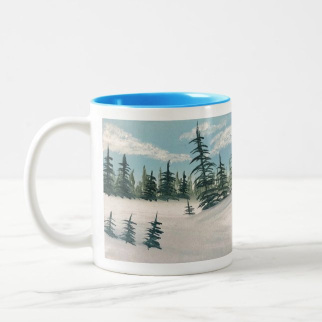 Snowy Evergreen Valley Mugg (Vänster)