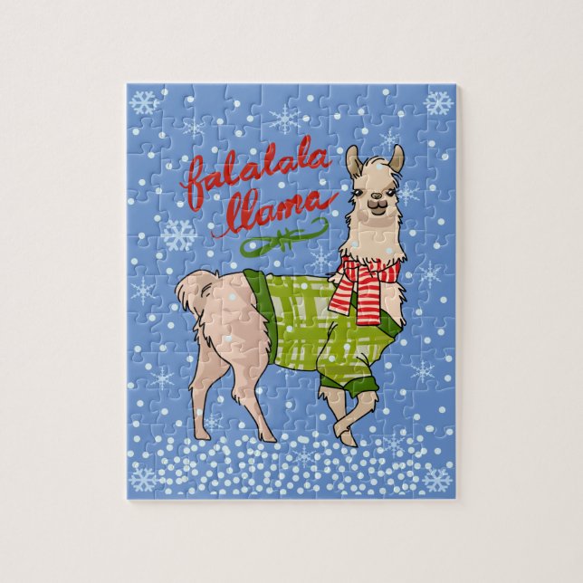 Snowy Falalala Llama Pussel (Vertikal)
