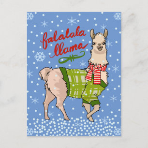 Snowy Falalala Llama Vykort