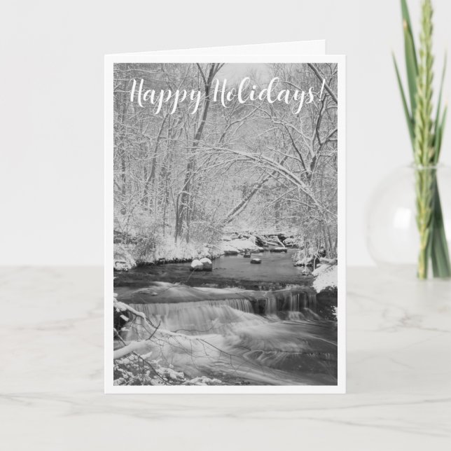 Snowy Falls Helgdag Helgkort (Framsida)