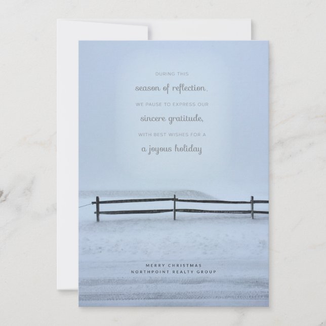 Snowy Fält Business Helgdag Card (Framsida)