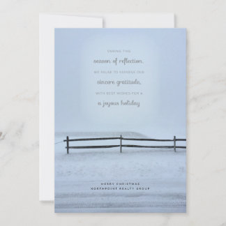 Snowy Fält Business Helgdag Card