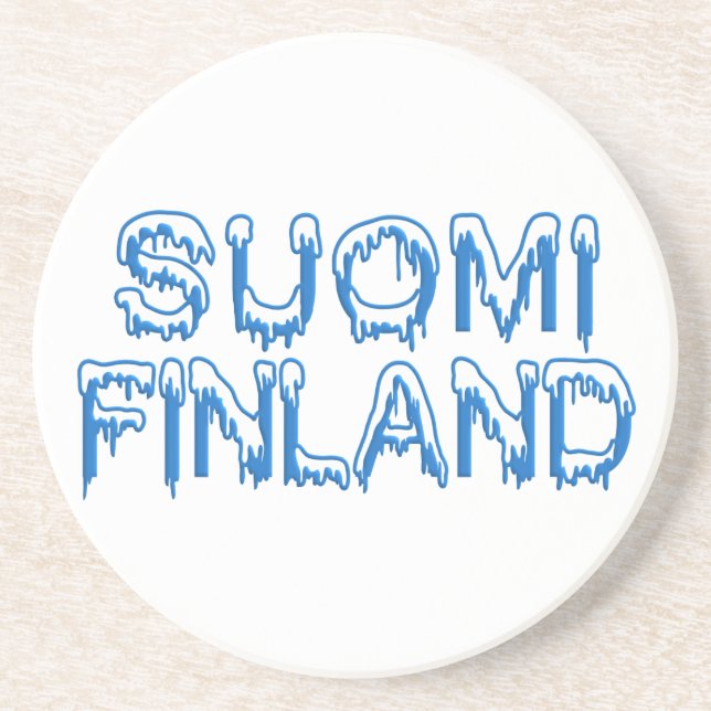 Snowy Finland underlägg Sandsten (Framsidan)