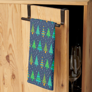 Snowy Fir Träd Kitchen Towel Kökshandduk