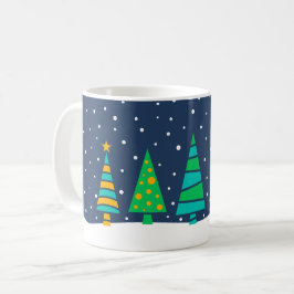 Snowy Fir Träd Mugg