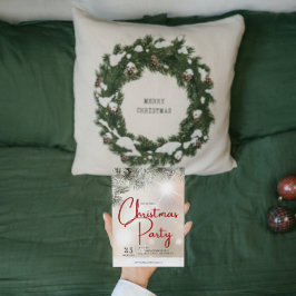 Snowy Fir Twigs Julinbjudan Inbjudningar