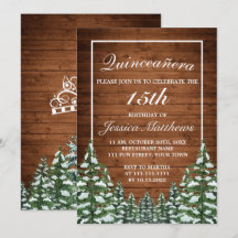 Snowy Forest & Wood Rural Gräs Tiara Quinceañera