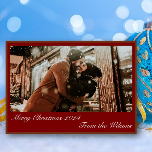 Snowy-fotopatkort för julfotopapper tack kort (Skapare uppladdad)