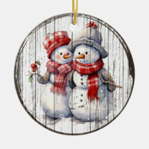 Snowy Friends - julens Snögubbar Ornament