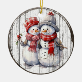 Snowy Friends - julens Snögubbar Ornament