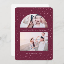 Snowy Globe Photo Grape-julkort - Helgdag