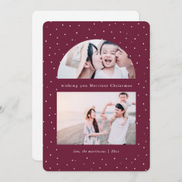 Snowy Globe Photo Grape-julkort - Helgdag