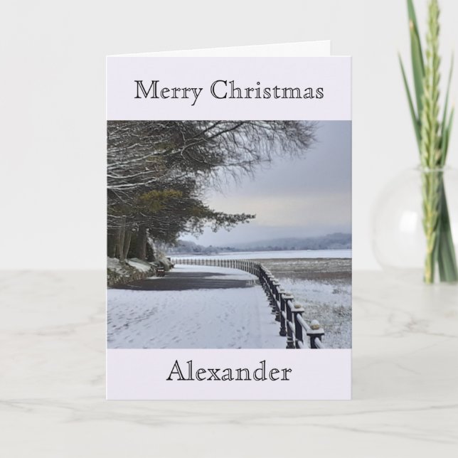 Snowy God God jul Kort (Framsida)