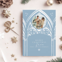 Snowy Gothic Winter Fairytale Blue Classy Photo