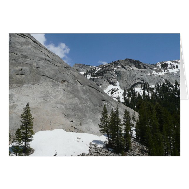 Snowy Granite Domes I i Yosemite nationalpark Hälsningskort (Framsidan Horizontal)